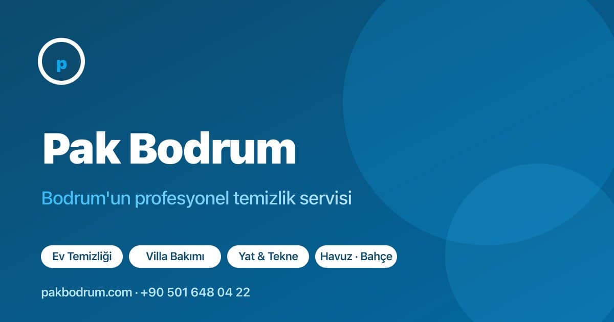Bodrum yarımadası — Pak Bodrum hizmet bölgesi